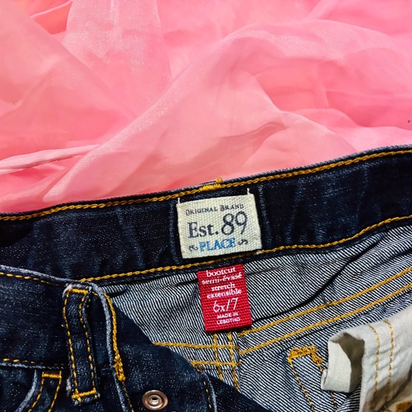 1989 Place Kids Dark Blue Jeans - Picture 2 of 4